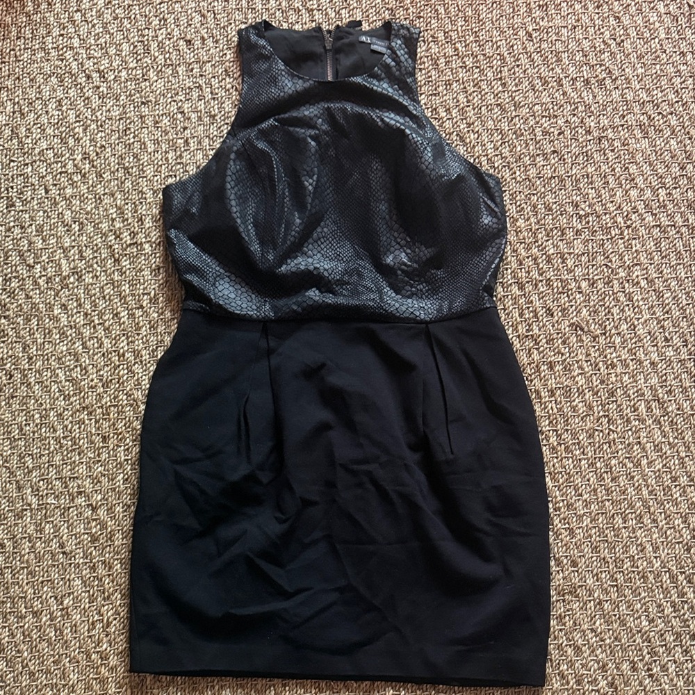 Black Sleeveless Textured Dress